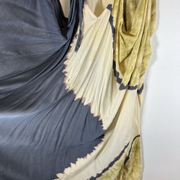 KY's Tie Dye Maxi Dress V Neck Sleeveless Casual Flowy Sundress - Picture 6 of 9